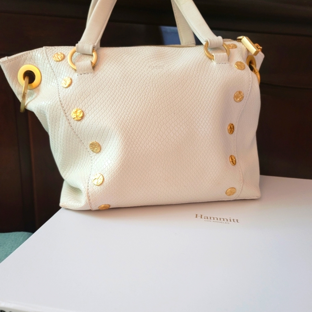 Hammit Medium Daniel Marshmallow white snakeskin